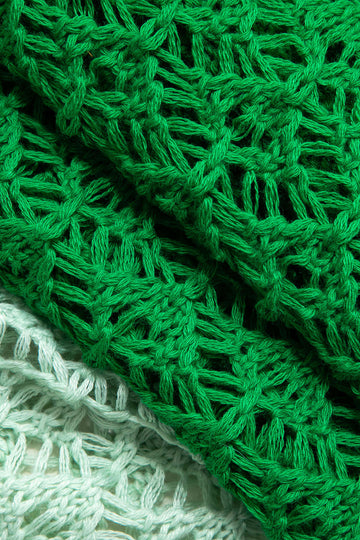Contrast Crochet Slip Midi Dress
