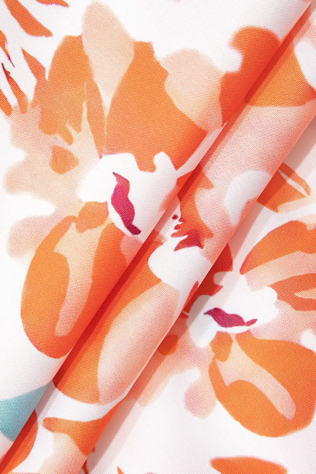 Tropical Blossom Print Slip V-neck Midi Dress