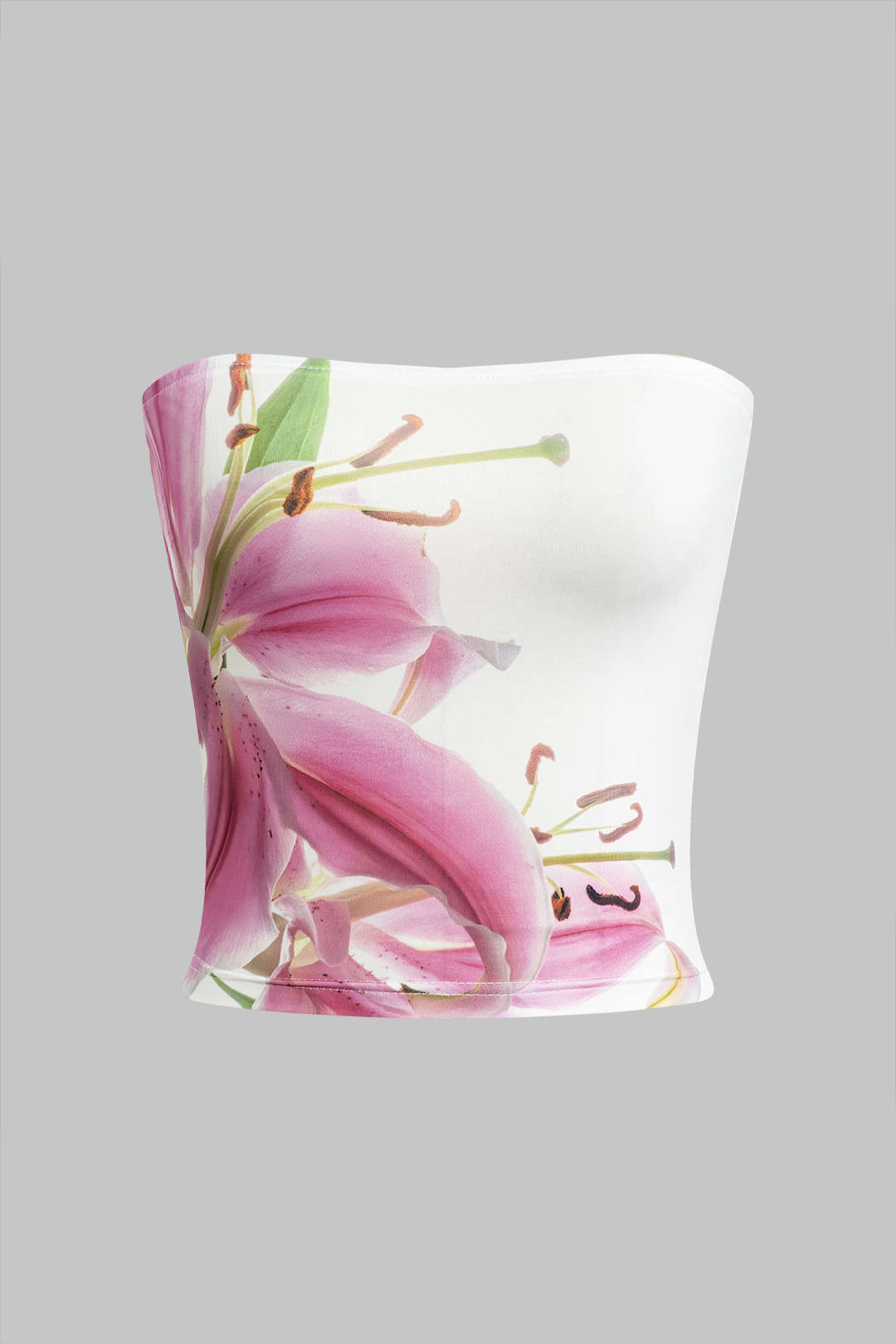 Lily Print -olkaimeton yläosa