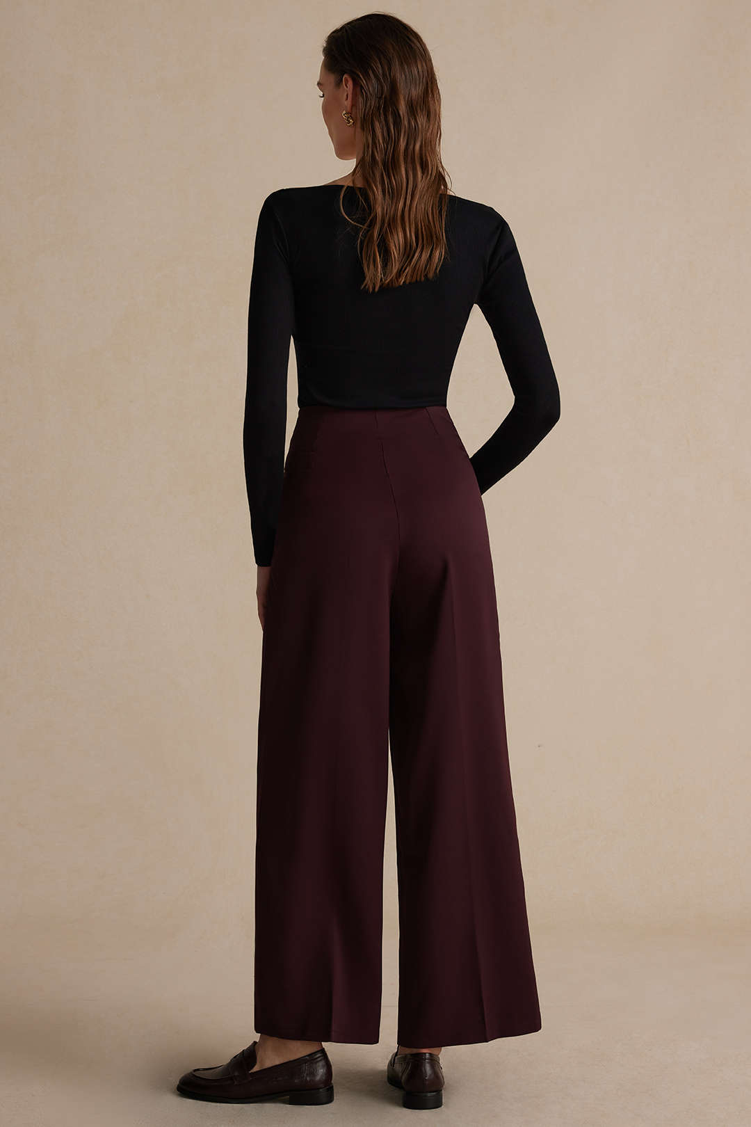 Asymmetric Wide-Leg Pants