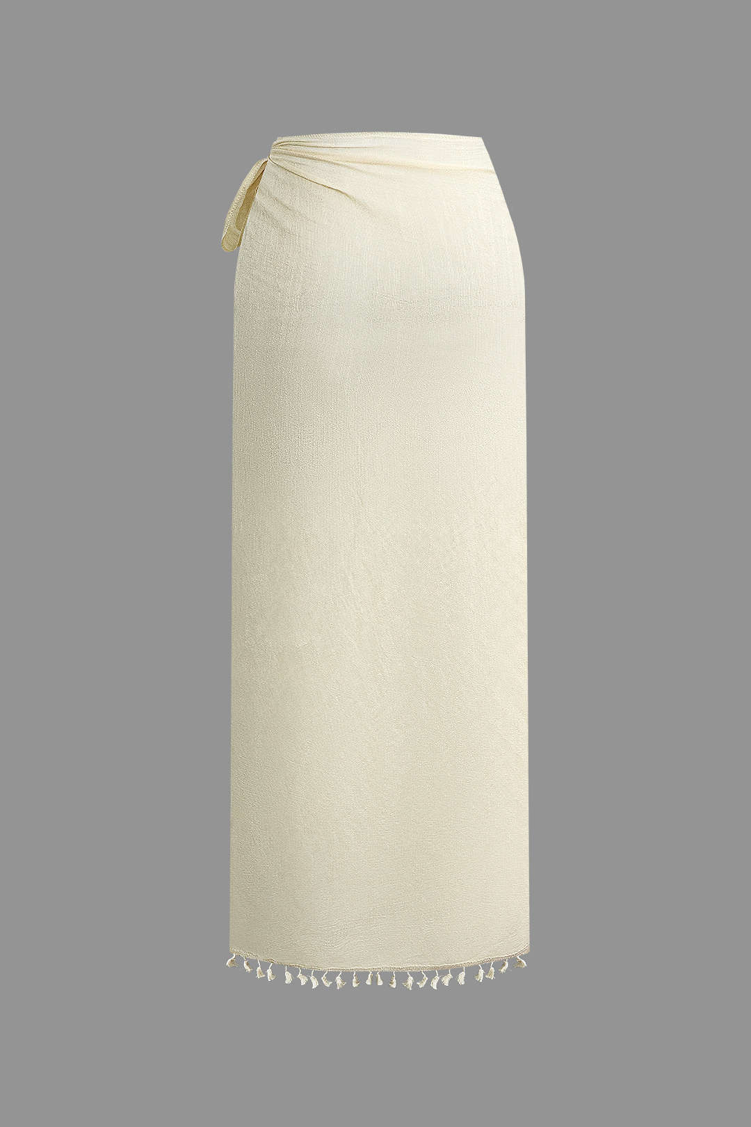 Tassel Knot Wrap Split Skirt