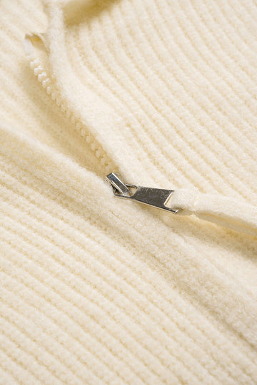 Knit Zipper Collar Cardigan