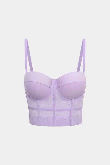 Top zo sieťoviny s kosticami Bustier