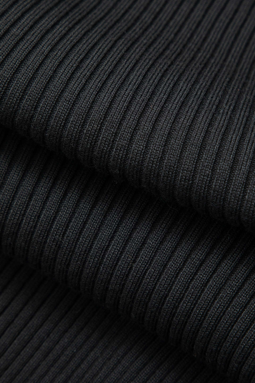 Asymmetric Rib Knit Button Long Sleeve Midi Dress