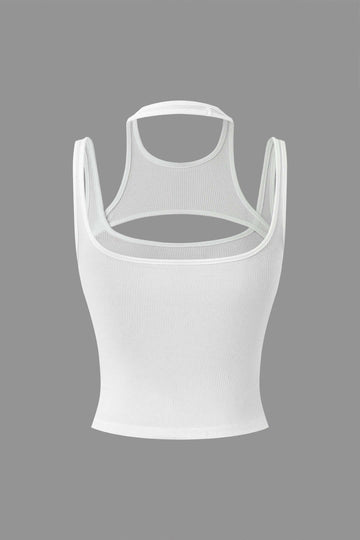 Cut Out Halter Tank Top