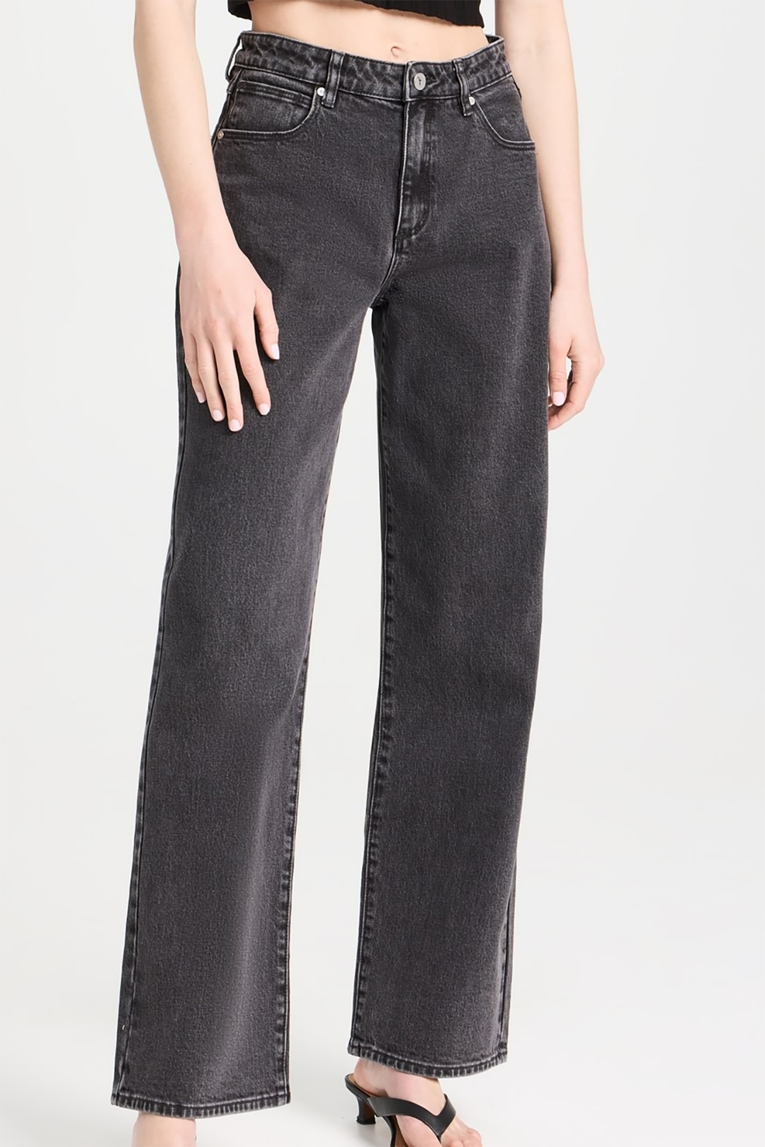 Letter Embroidery Straight-leg Jeans