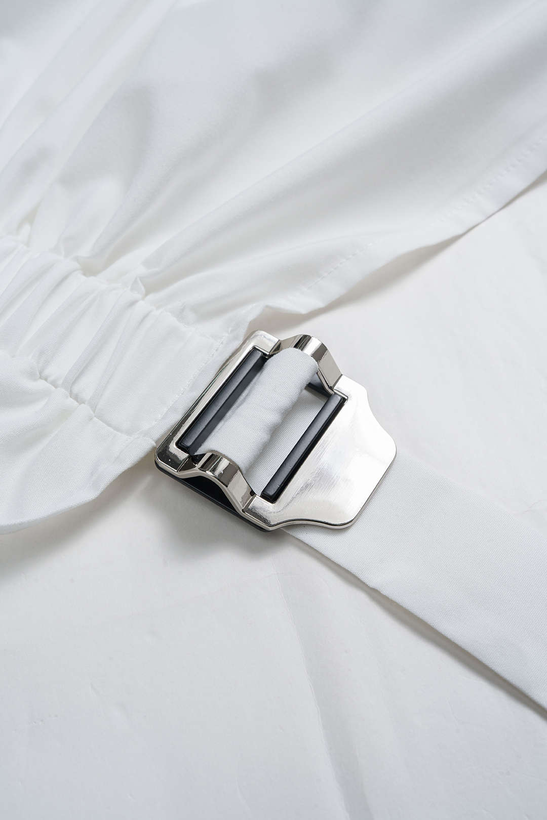 Ruched Drawstring Long-Sleeve Shirt