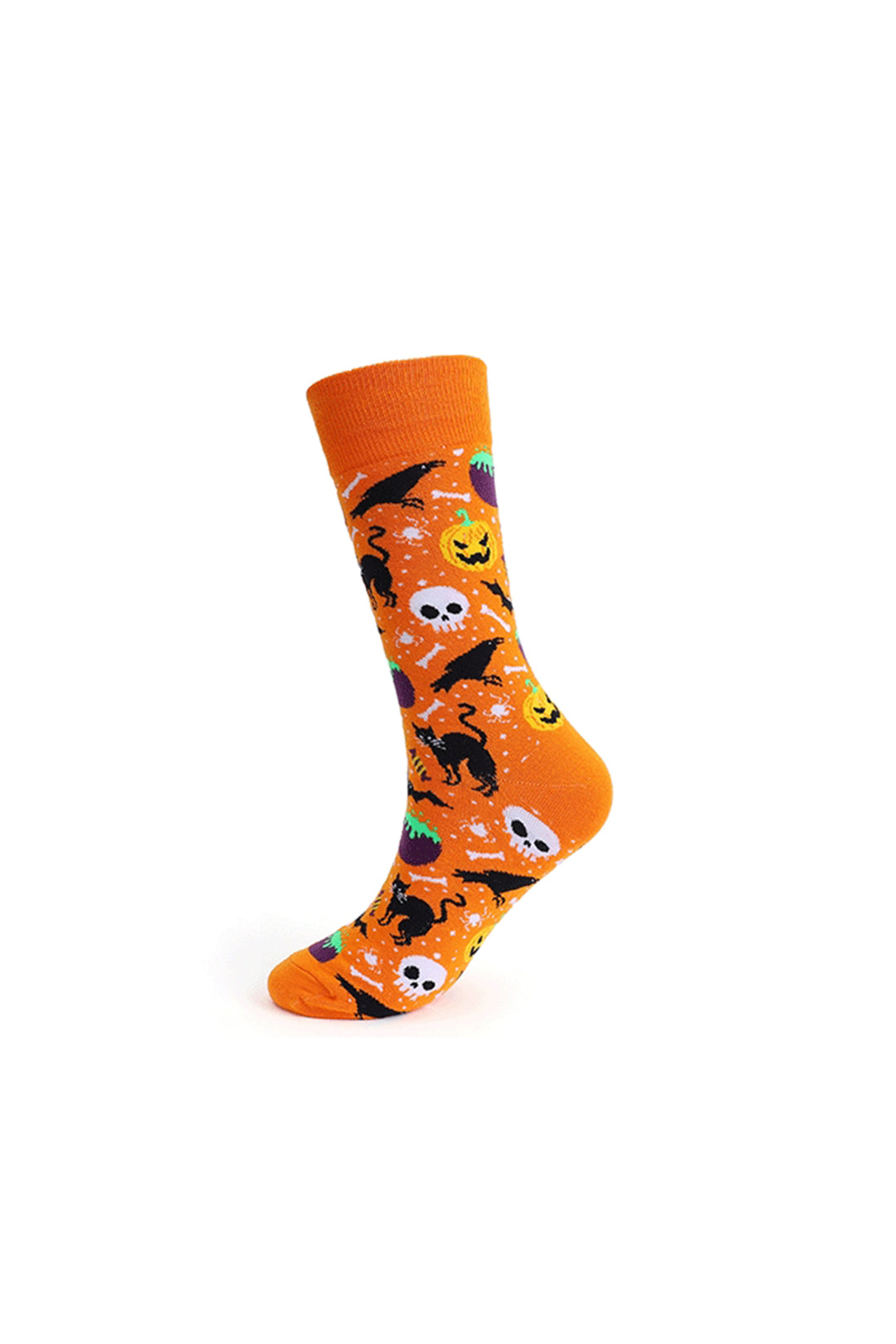 Halloween Pumpkin & Skull Cartoon Socks