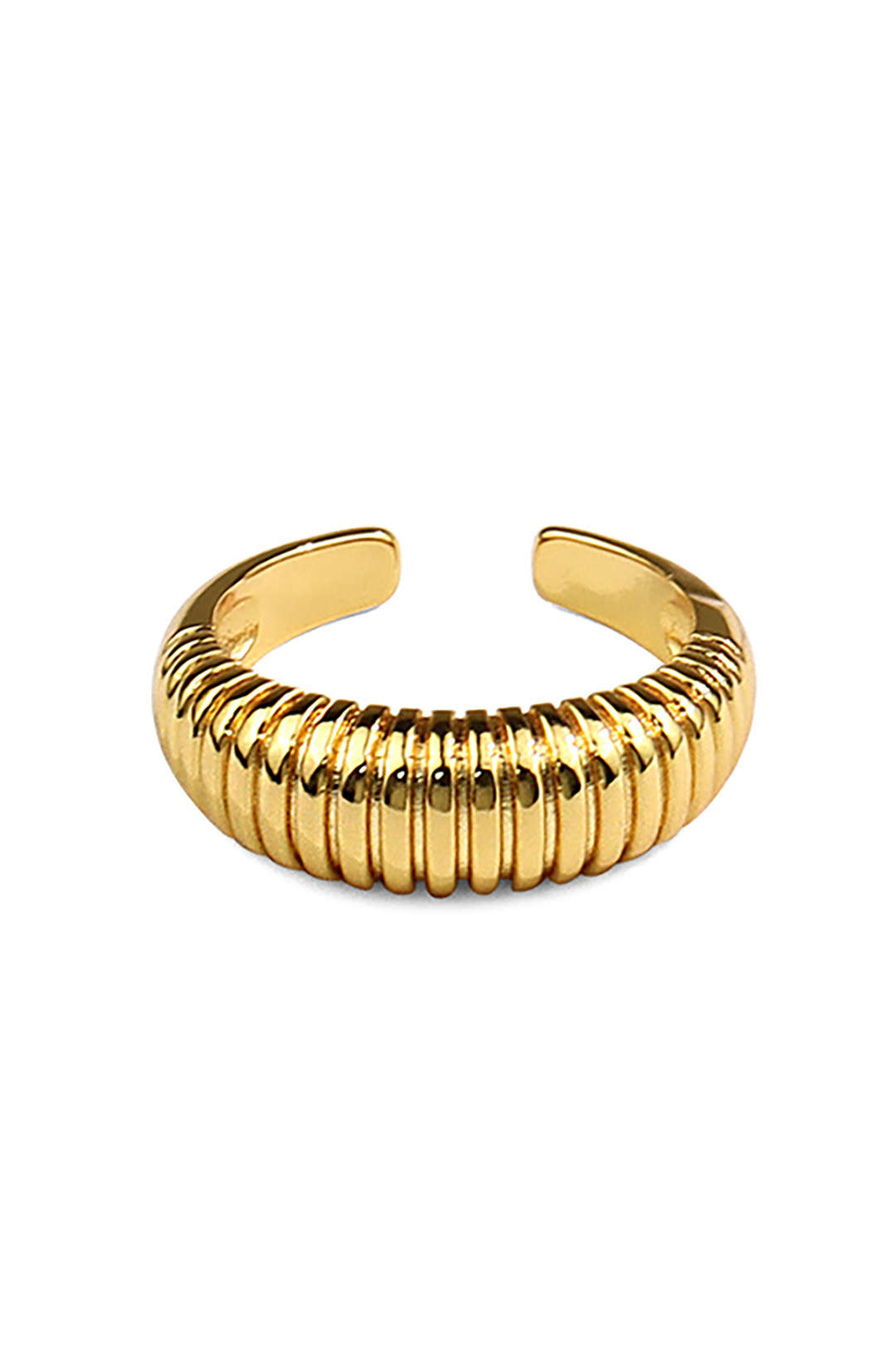 Ribbed Open Cuff Bracelet