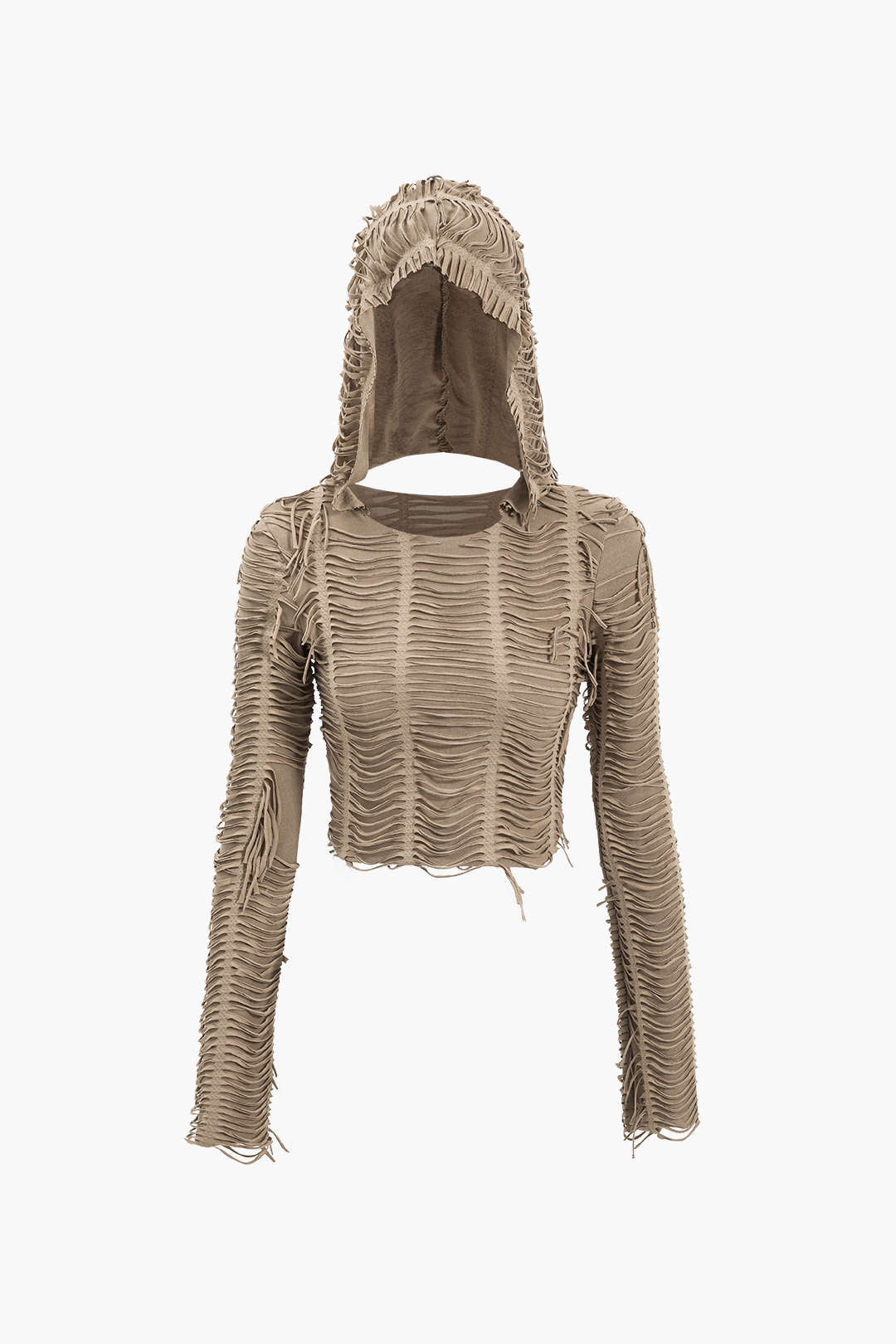 Solidi Fringe-kmiem twal Hooded Top