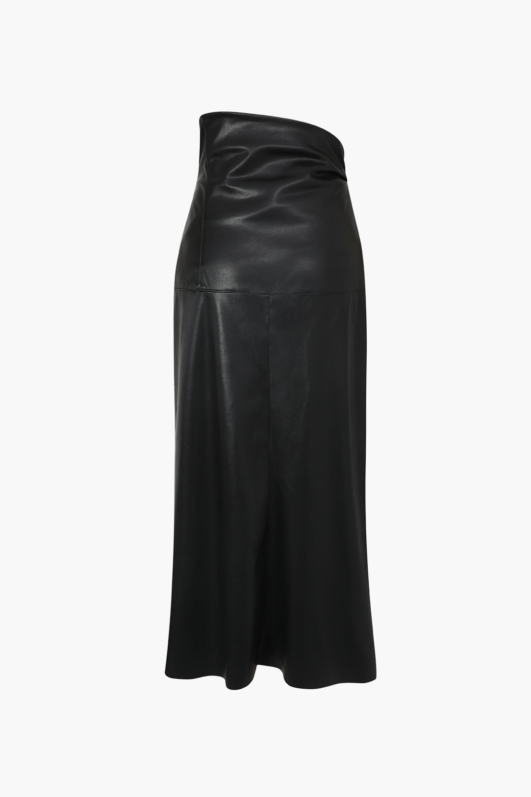 High Waisted Faux Leather Skirt