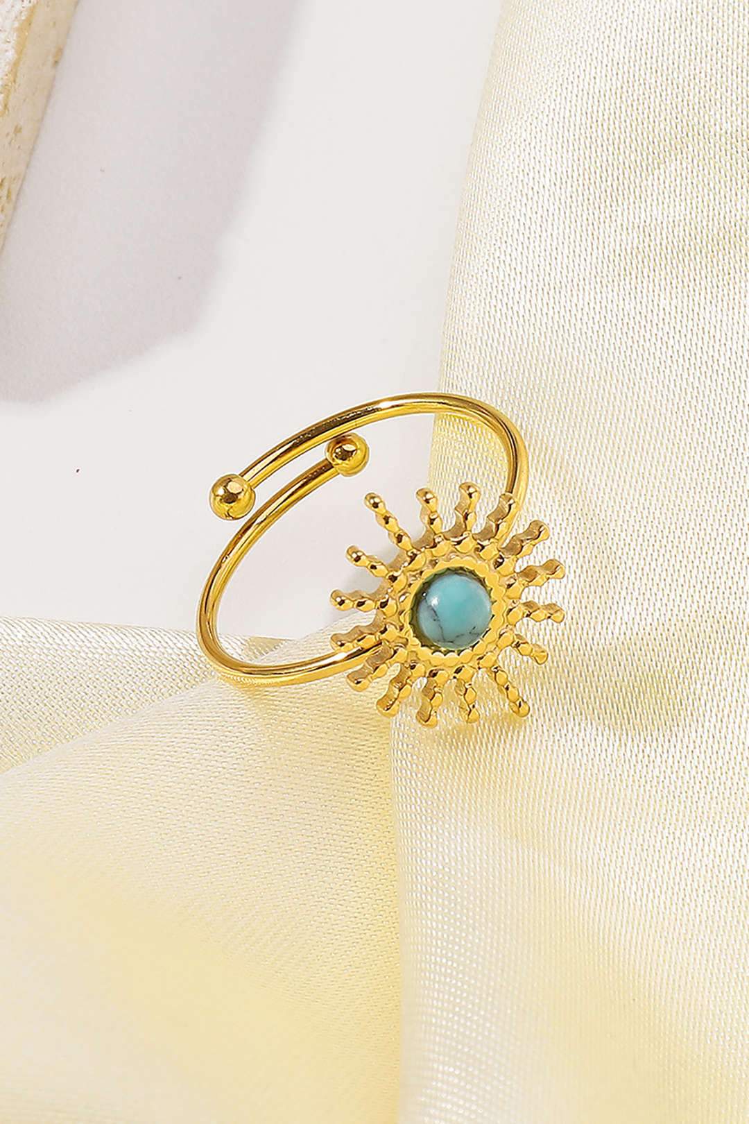Sun Turquoise Decor Open Ring