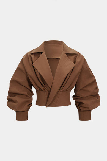 Ruched V-Neck Jacket