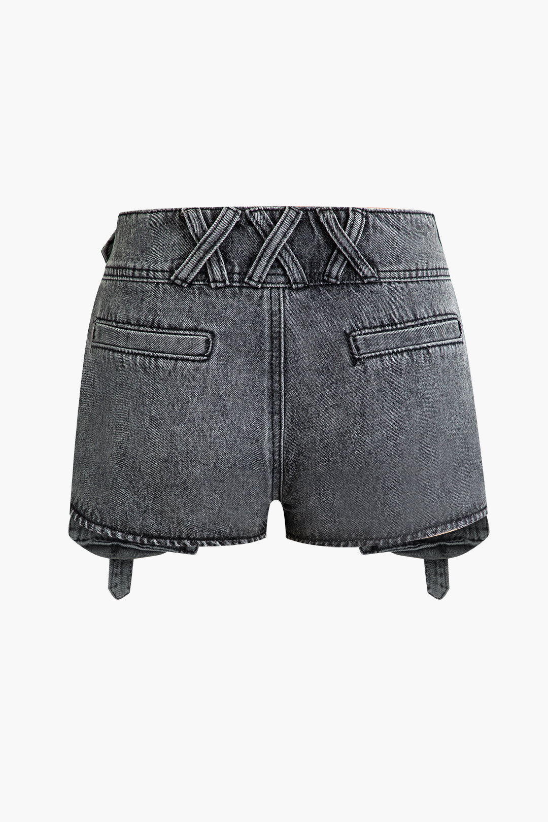 Flap Pocket Cargo Denim Shorts