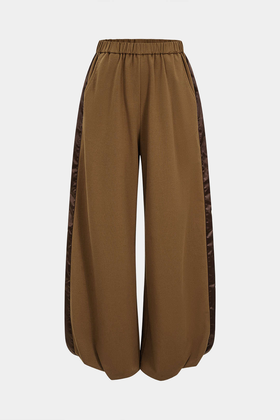 Patchwork Detail Ruched Pants