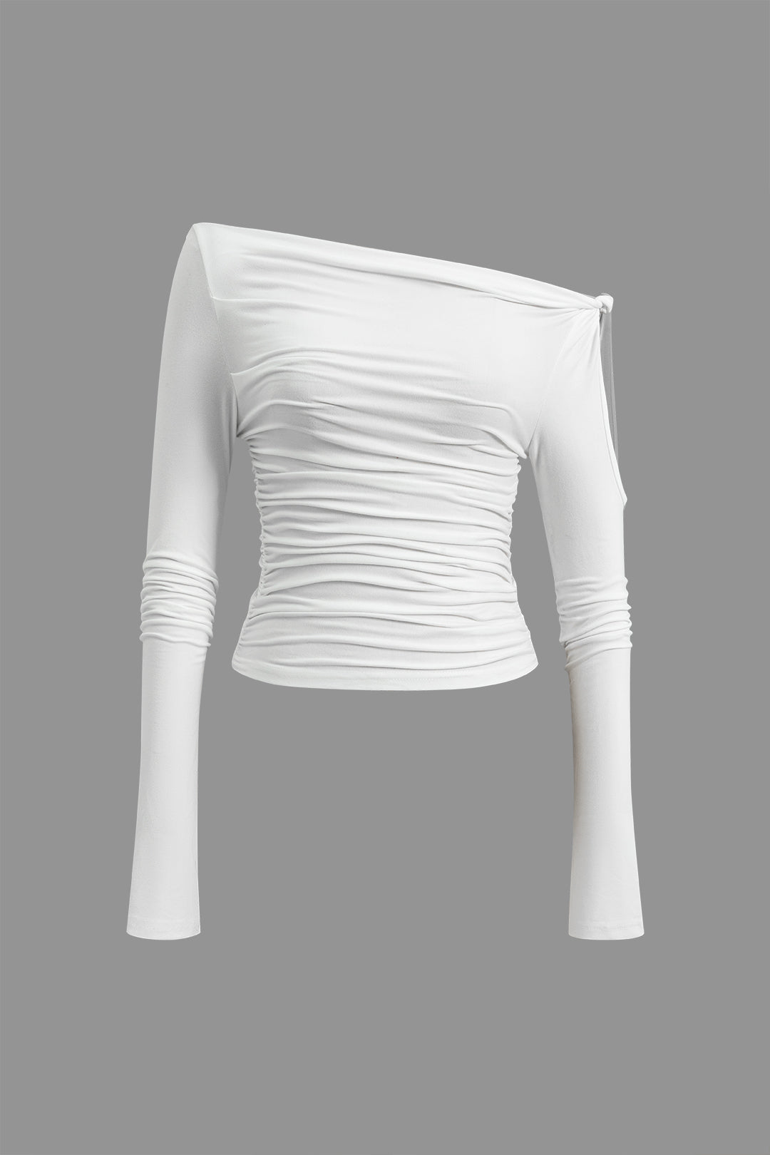 Solid Cut Out Twist Knot Top-kmiem twal