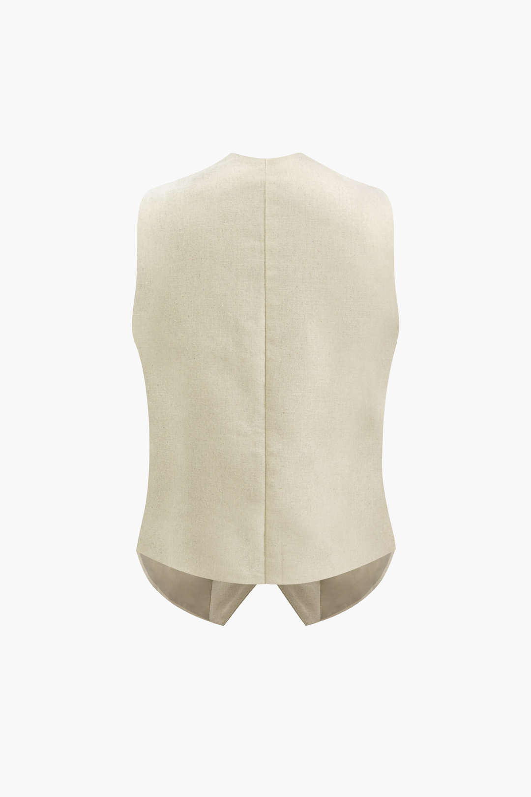 Linen-Blend Button Waistcoat