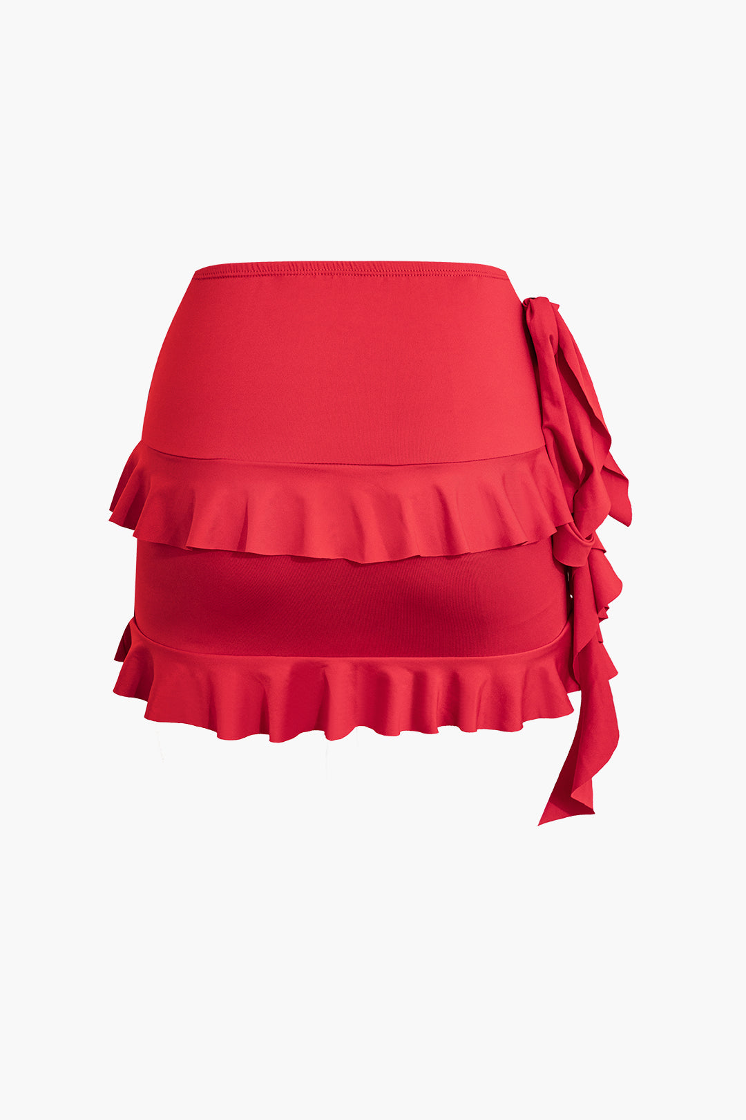 Ruffle Detail Tank Top And Mini Skirt Set