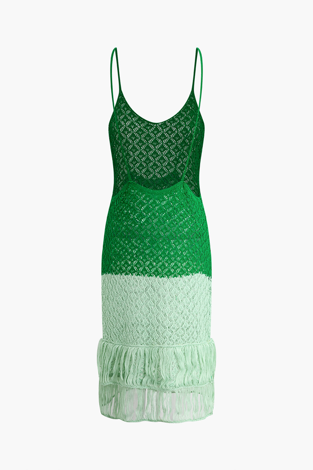 Contrast Crochet Slip Midi Dress