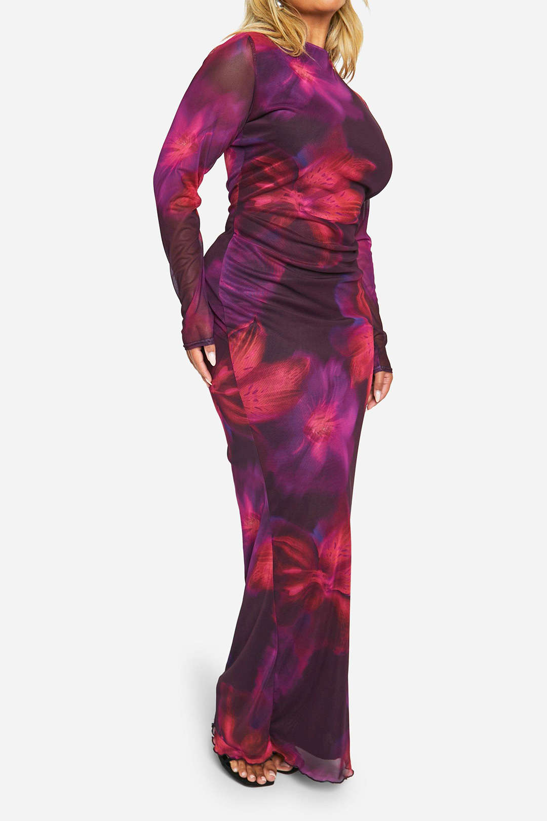 Plus Size fjuri Artistic Maxi Dress