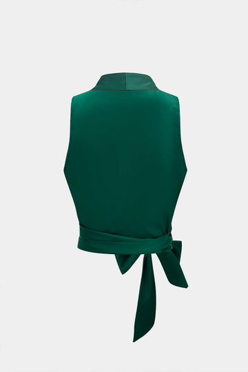 Satin Crossed Tank Top