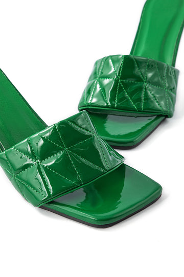 Square Open-Toe Slingback Low Heel Sandals