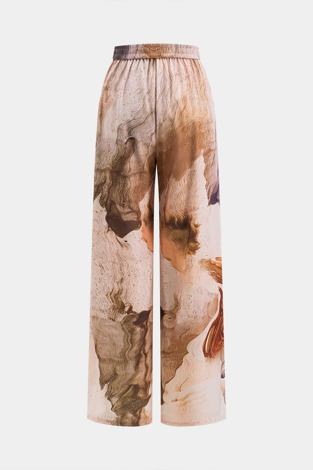 Retro Print  Wide Leg Trousers