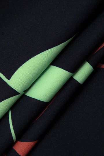 Bamboo Leaf Print Knot Cami Top And Pants Set