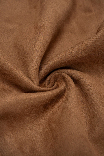 Suede Asymmetrical Strappy Belted Skirt