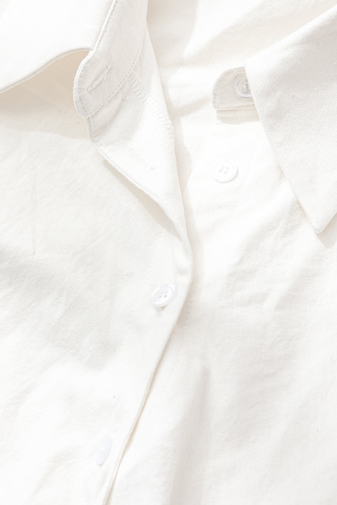 Cross Ruched Tie Button Up Shirt