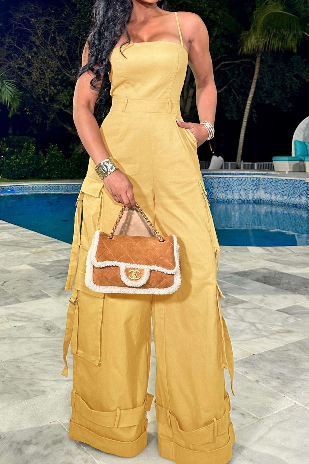 Mono lencero con bolsillo liso