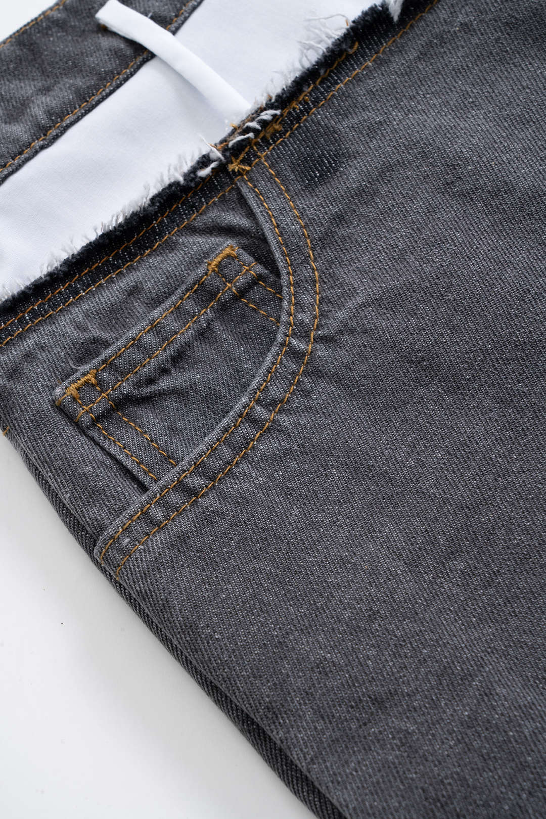 Denim Patchwork Mini Skirt