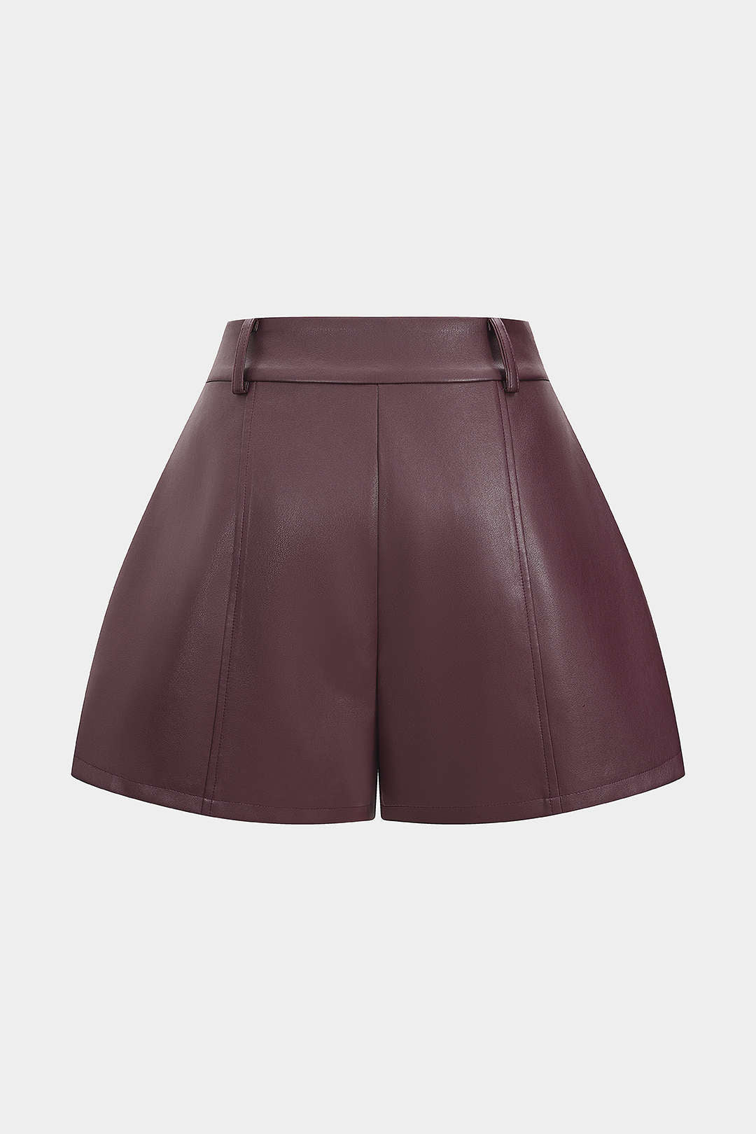 Faux Leather High Waist Wide Leg Shorts
