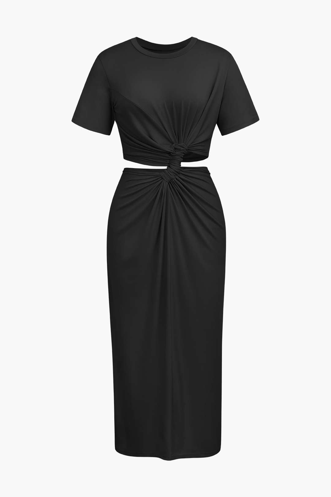 Twist Front Cut Out Midi Dress – Micas