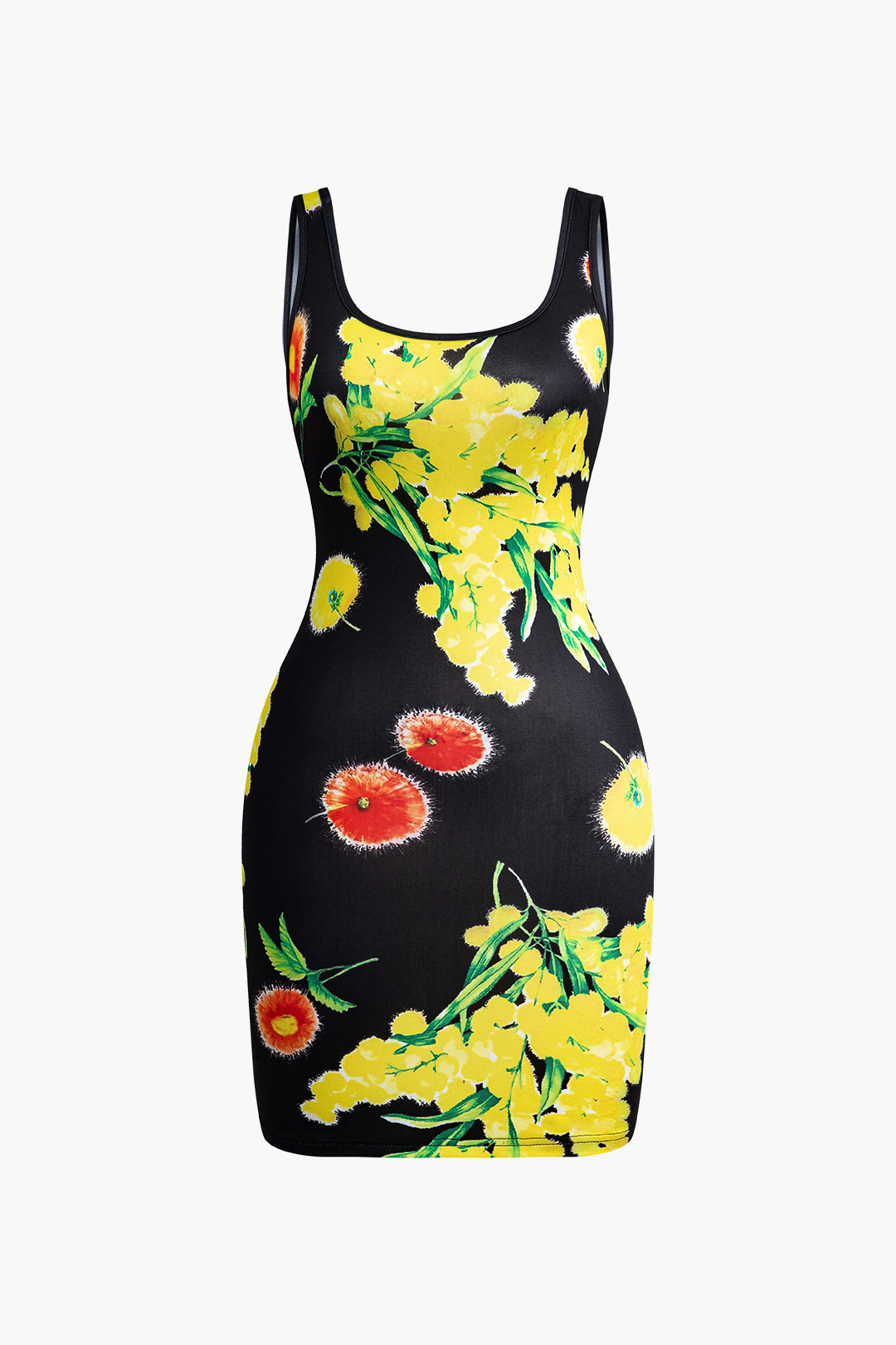 Fruit Print Tank Mini Dress