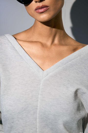 V-Neck Long Sleeve Jumpsuit