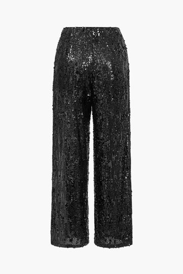 Sequin Zipper Trousers