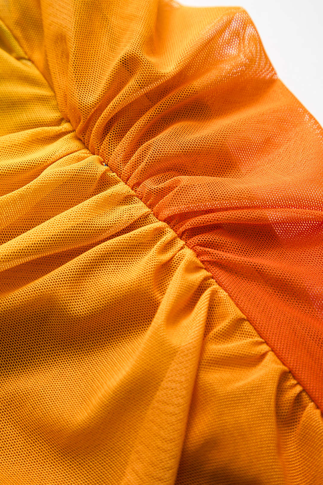 Vestido midi de malla de estampado ombre