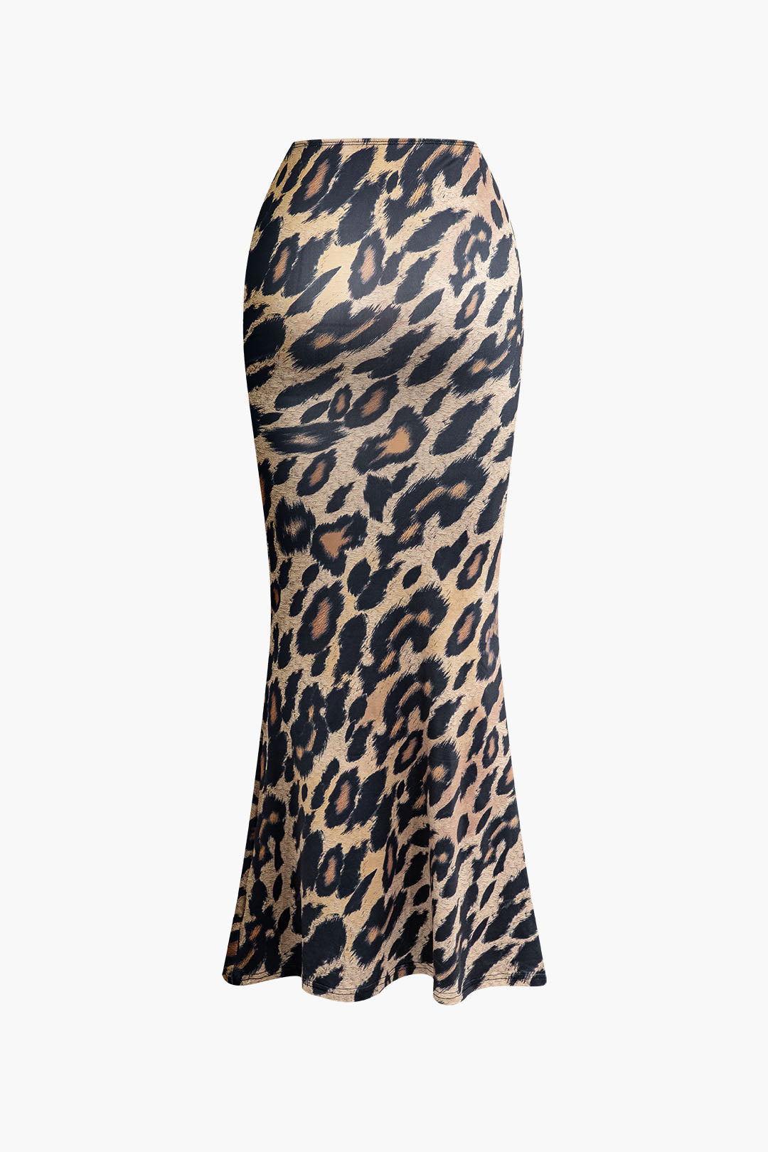 Leopard Print Tie Halter Backless Tank Top And Maxi Skirt Set