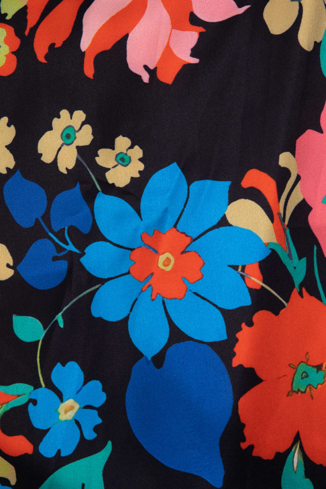 Floral Print Lace Trim V-neck Maxi Dress