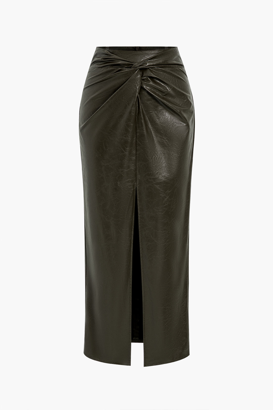 Falda Faux Twist Slit tal-ġilda