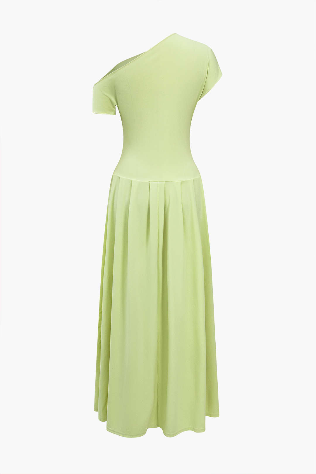 Solid Pleated Maxi Dress