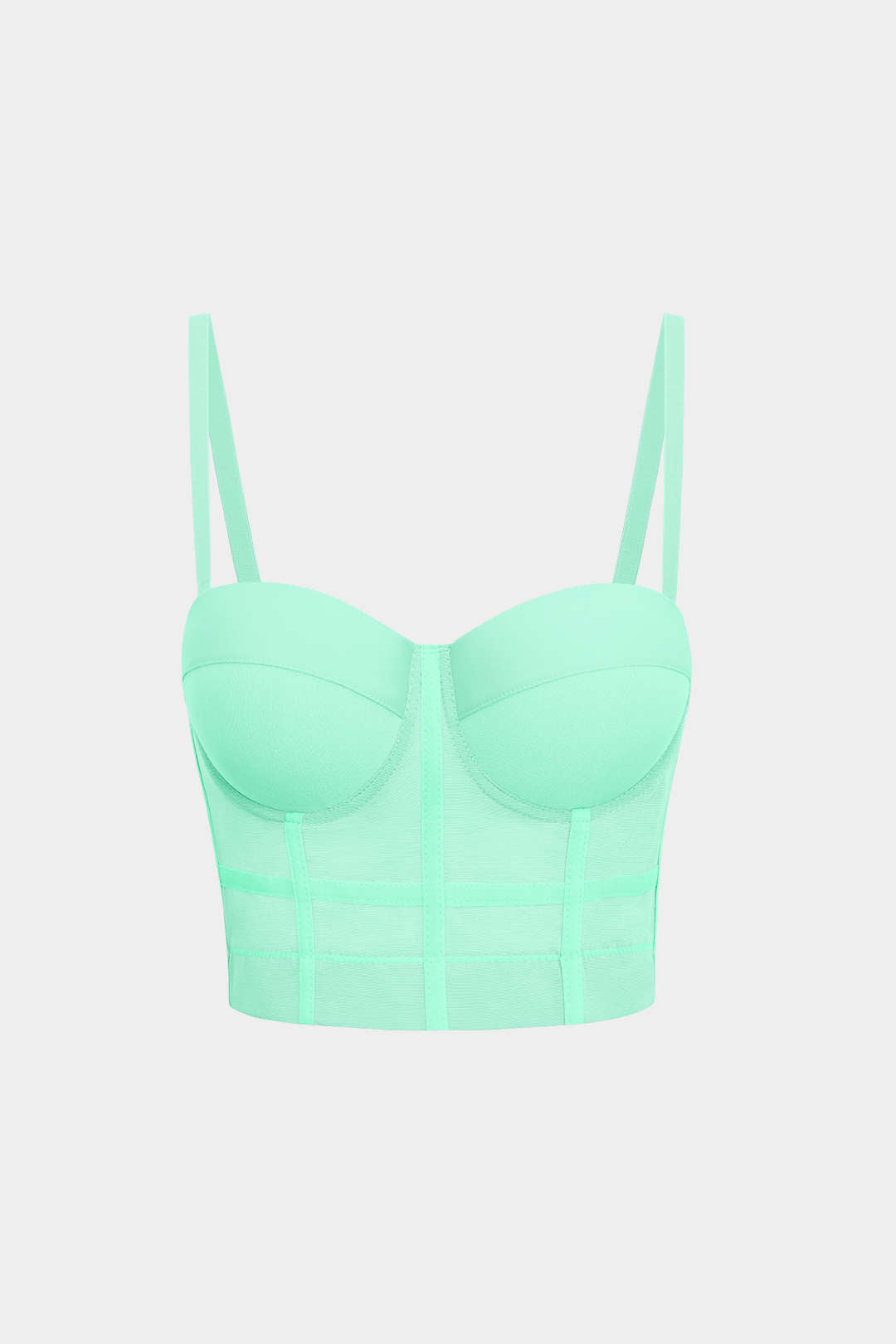 Mesh underwire bustier top