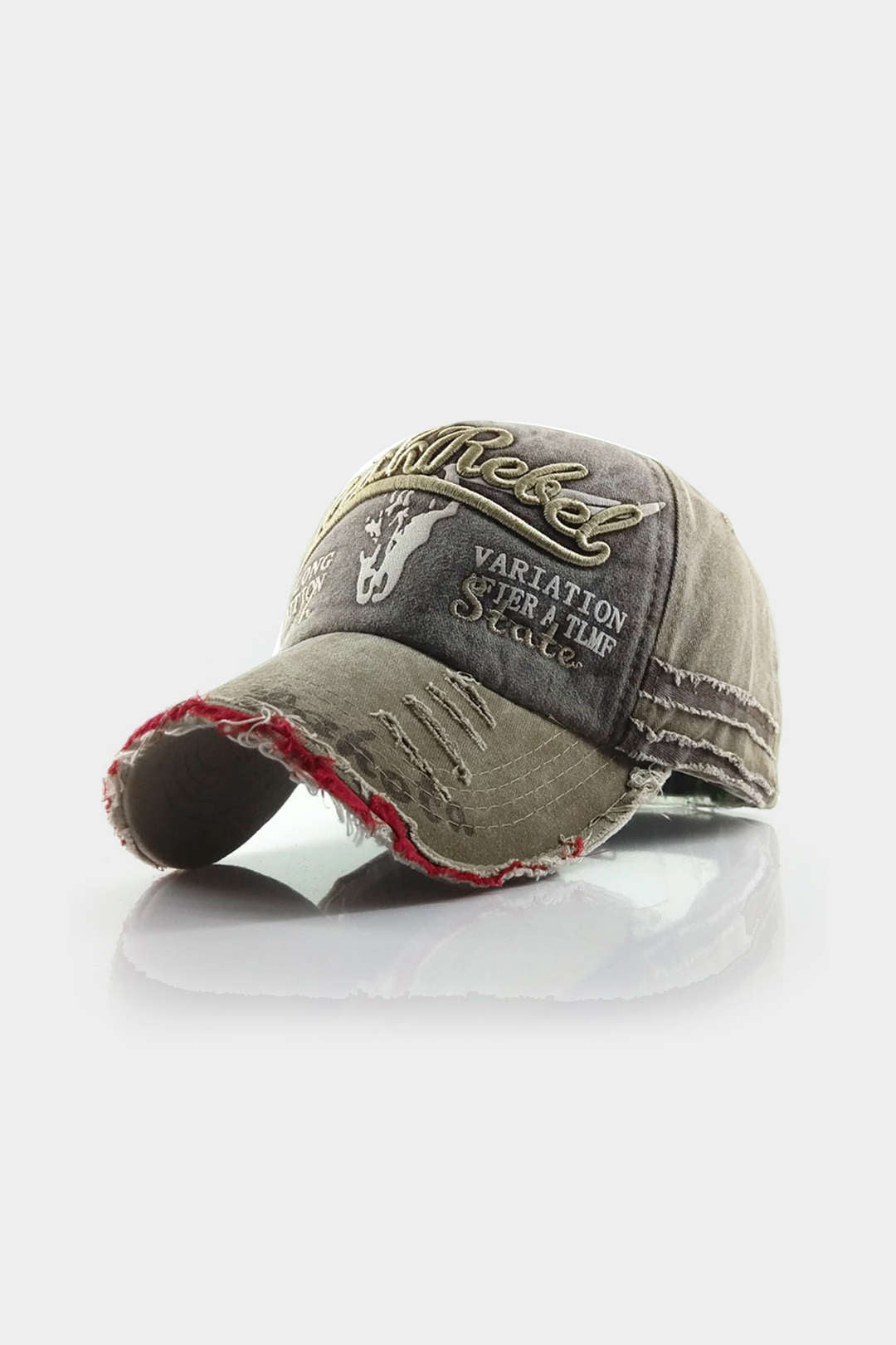 Letter Embroidery Distressed Baseball Hat