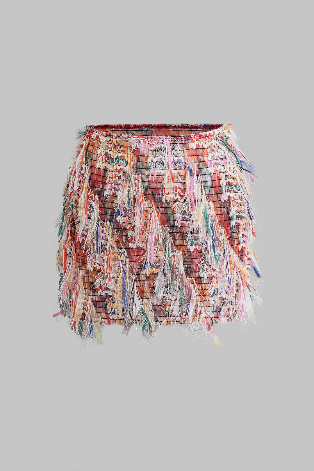 Fringe Mini Skirt