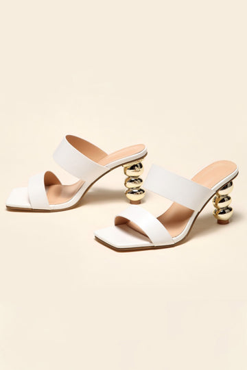 Open Toe Ankle-strapless High Heeled Sandals