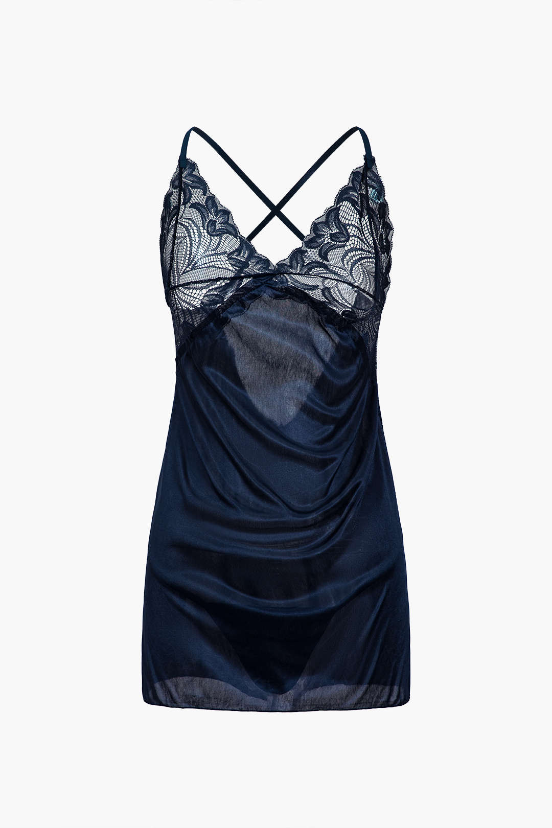 Basic Solid Lace Night Dress