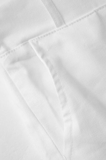 Basic Linen-Blend Straight Leg Pants