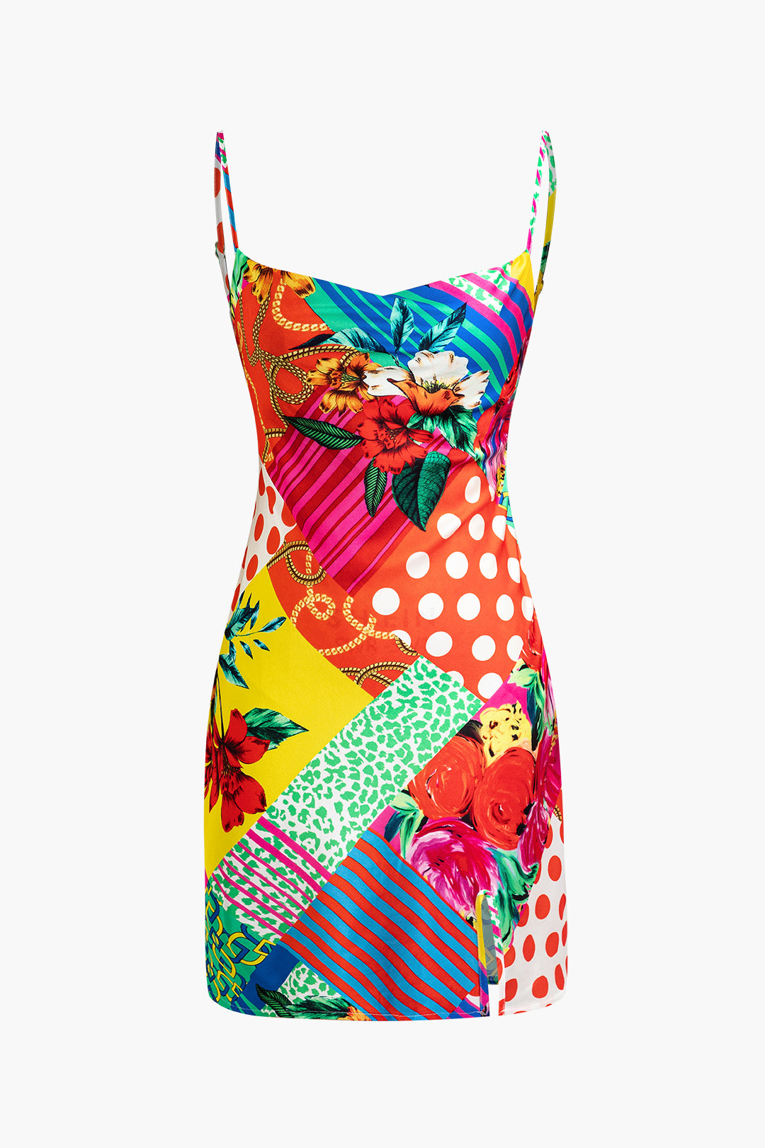 Flower Print Slip Mini Dress