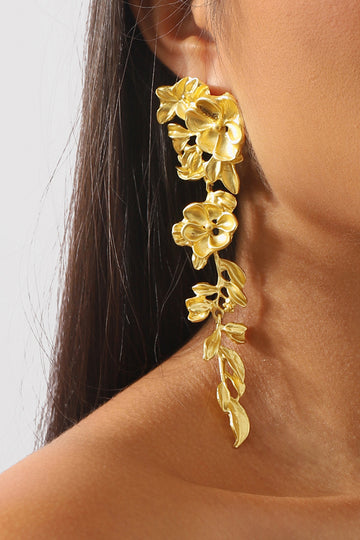 Sculptural Flower Pendant Earrings